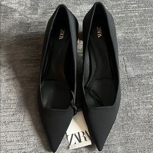 Zara shoes with gold heels